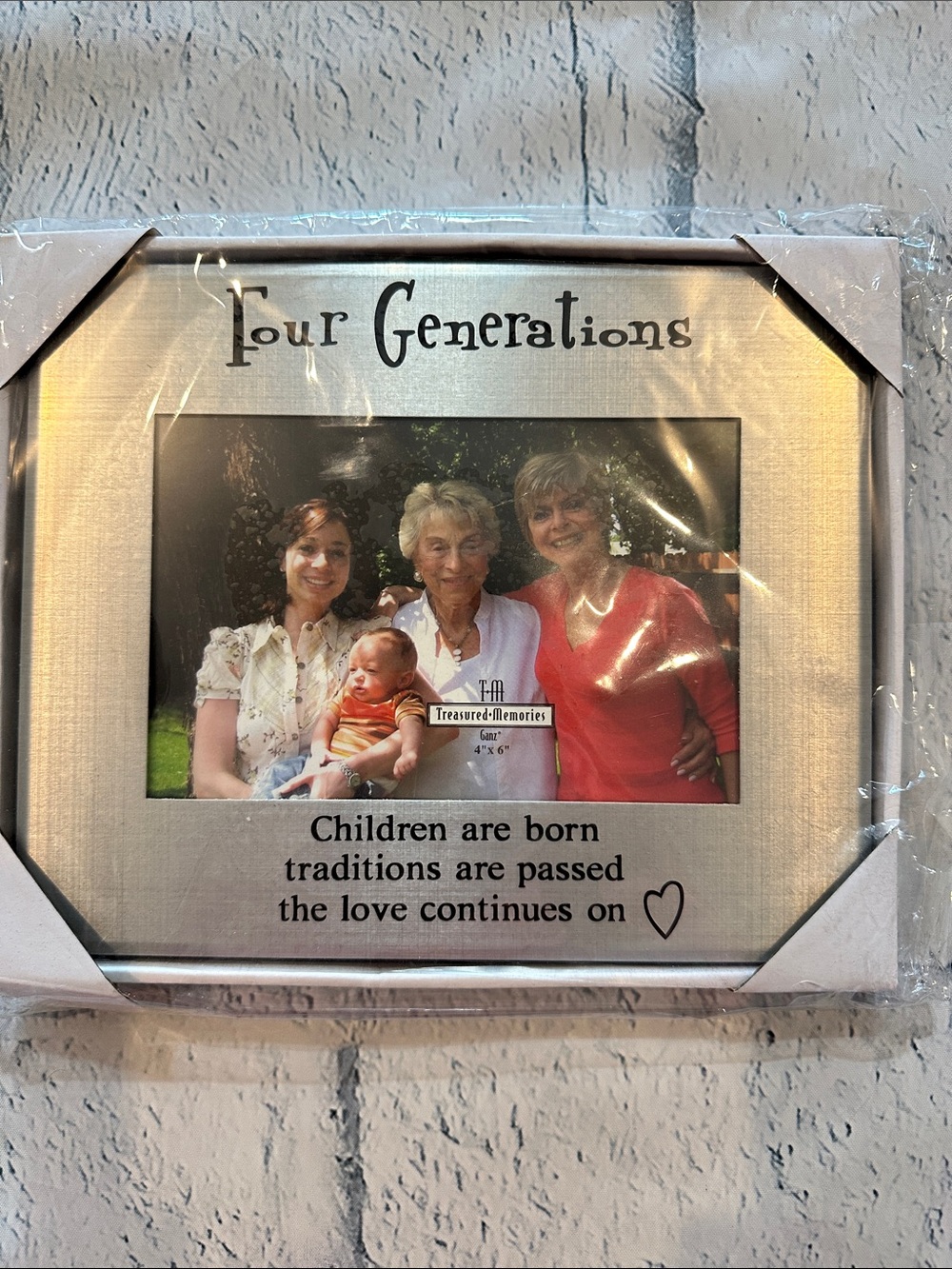 Four Generations Silver Sentiment Photo Frame